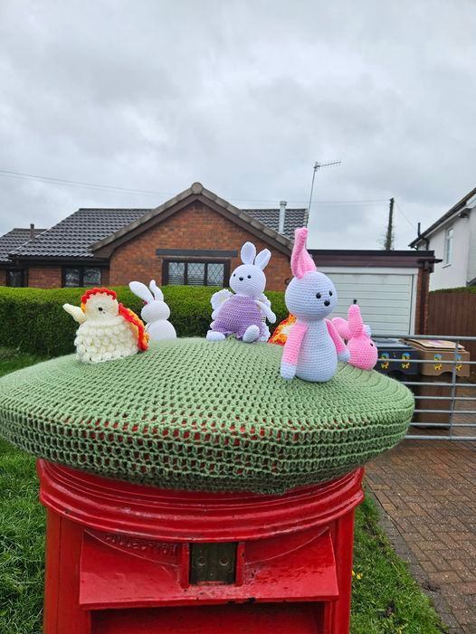 Rowena's Postbox topper, Easter 2023
