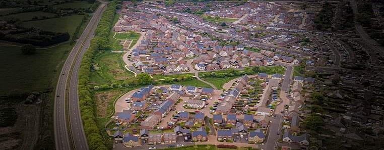 Arial view of Wildmoor