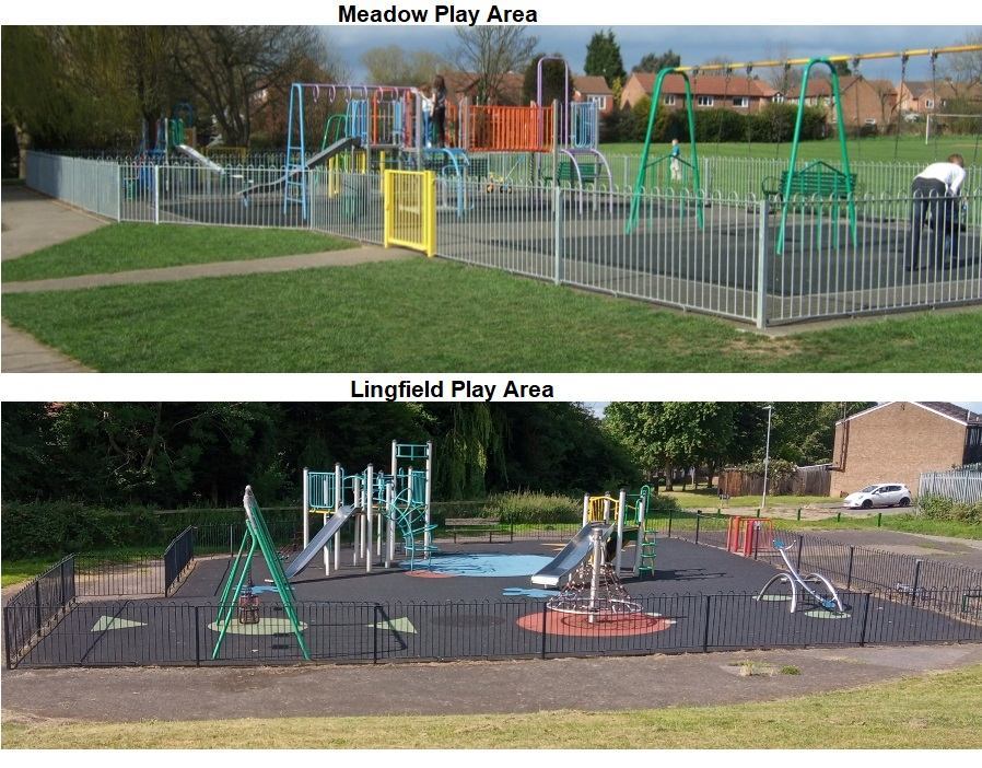 2 of the childrens play areas in the Catshill area. There are at least 8 in total