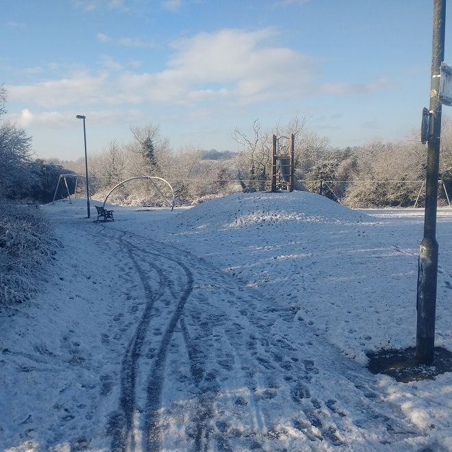 Catshill winter scene